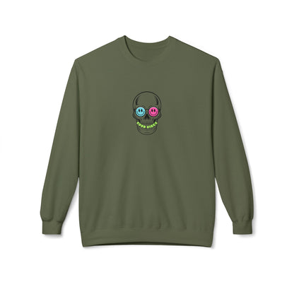 Good Vibes Skull - Lightweight Crewneck Sweatshirt