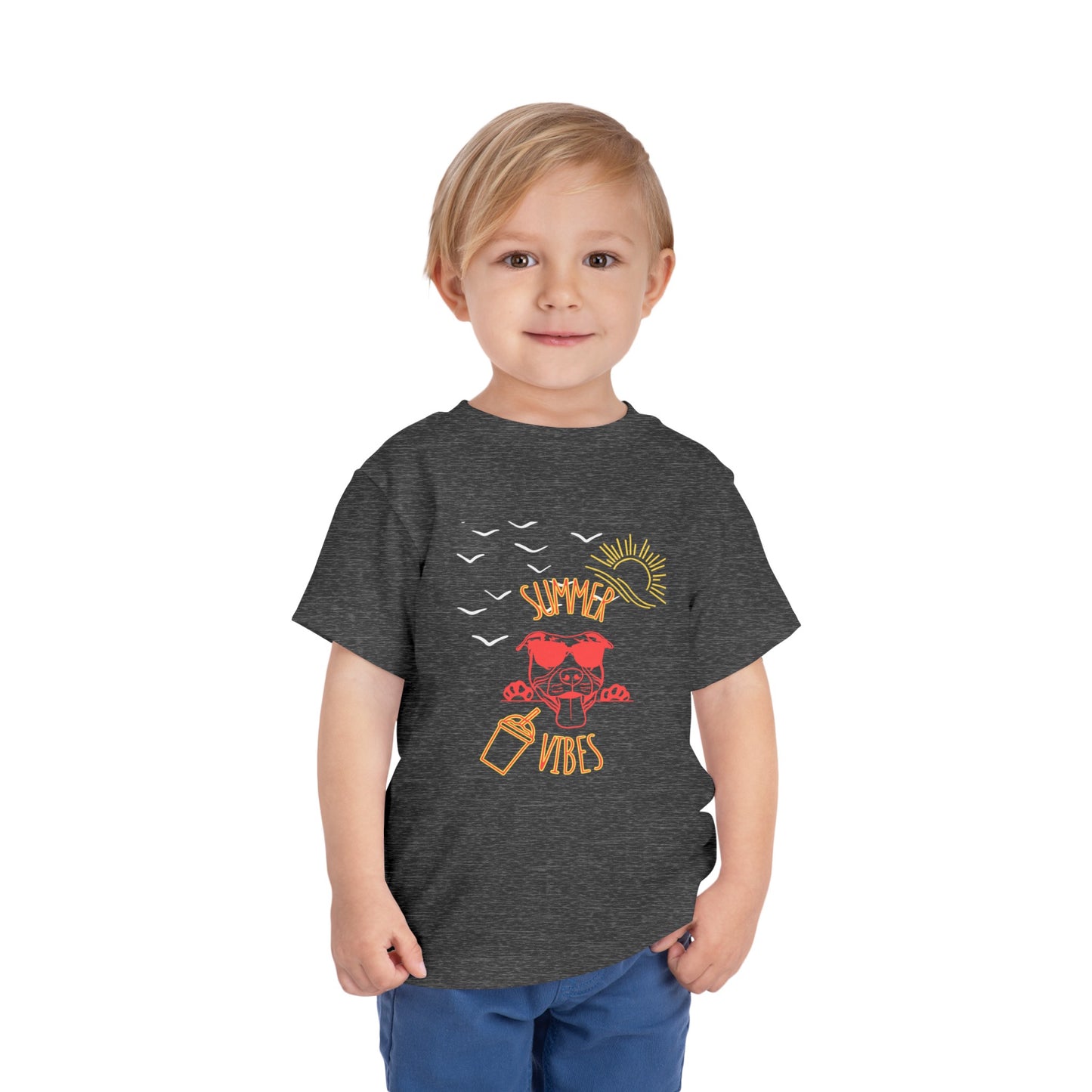 Summer Vibes - Pittie - Toddler Short Sleeve Tee