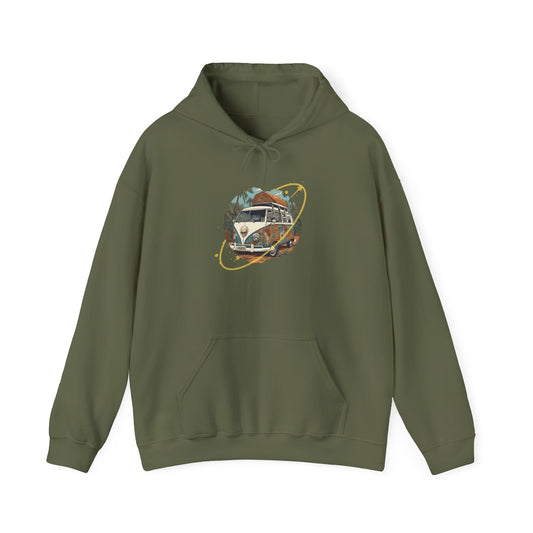 Vintage Camper Van Hoodie - Retro-Inspired Unisex Sweatshirt