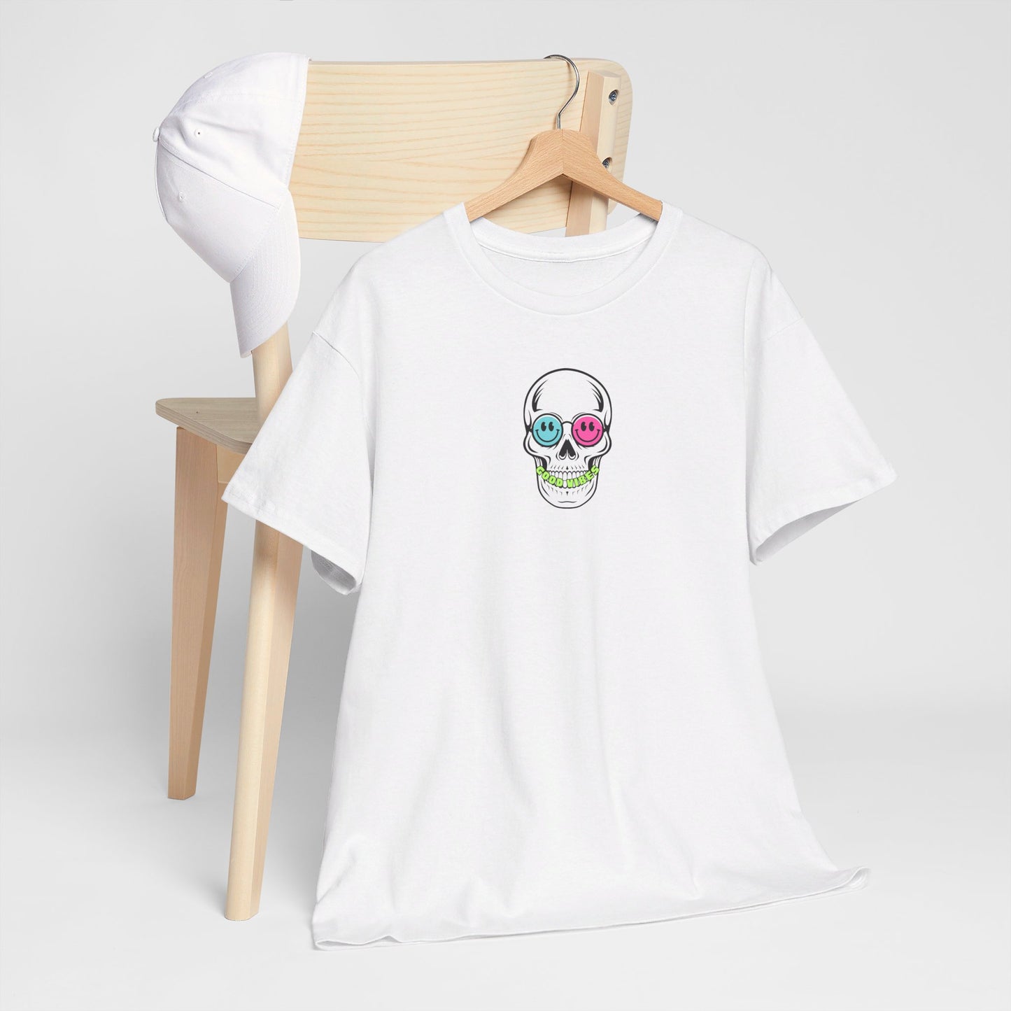 Good Vibes Smiling Skull Unisex Tee