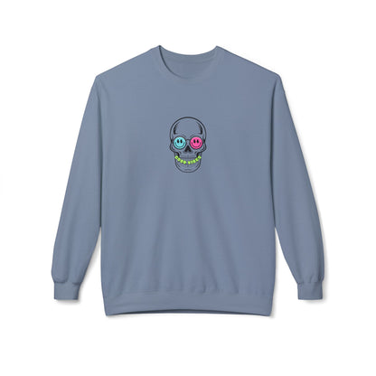 Good Vibes Skull - Lightweight Crewneck Sweatshirt