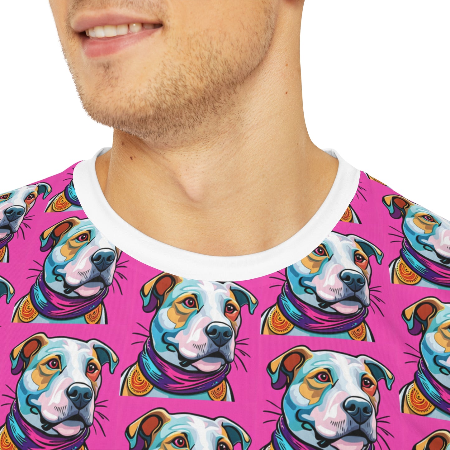 Pit Bull Smiles Tee - Colorful Dog Print