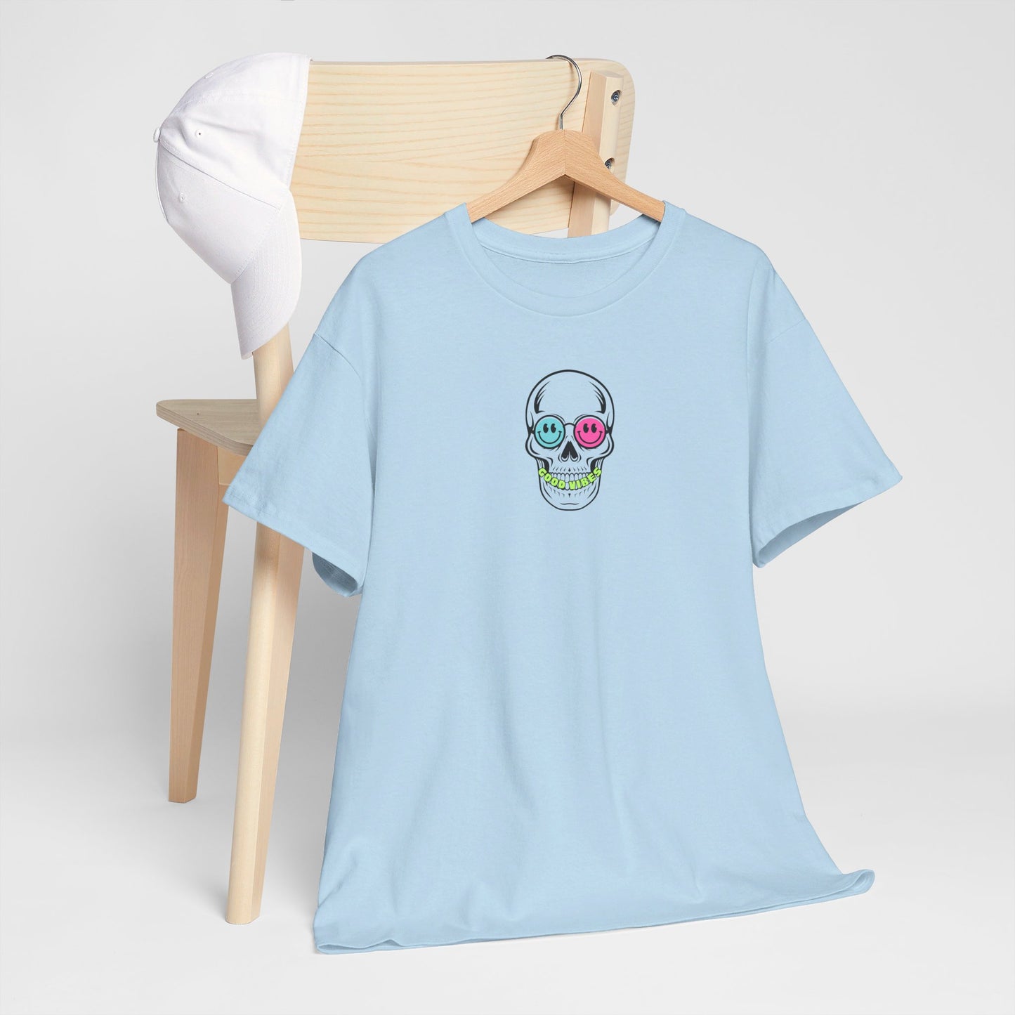 Good Vibes Smiling Skull Unisex Tee