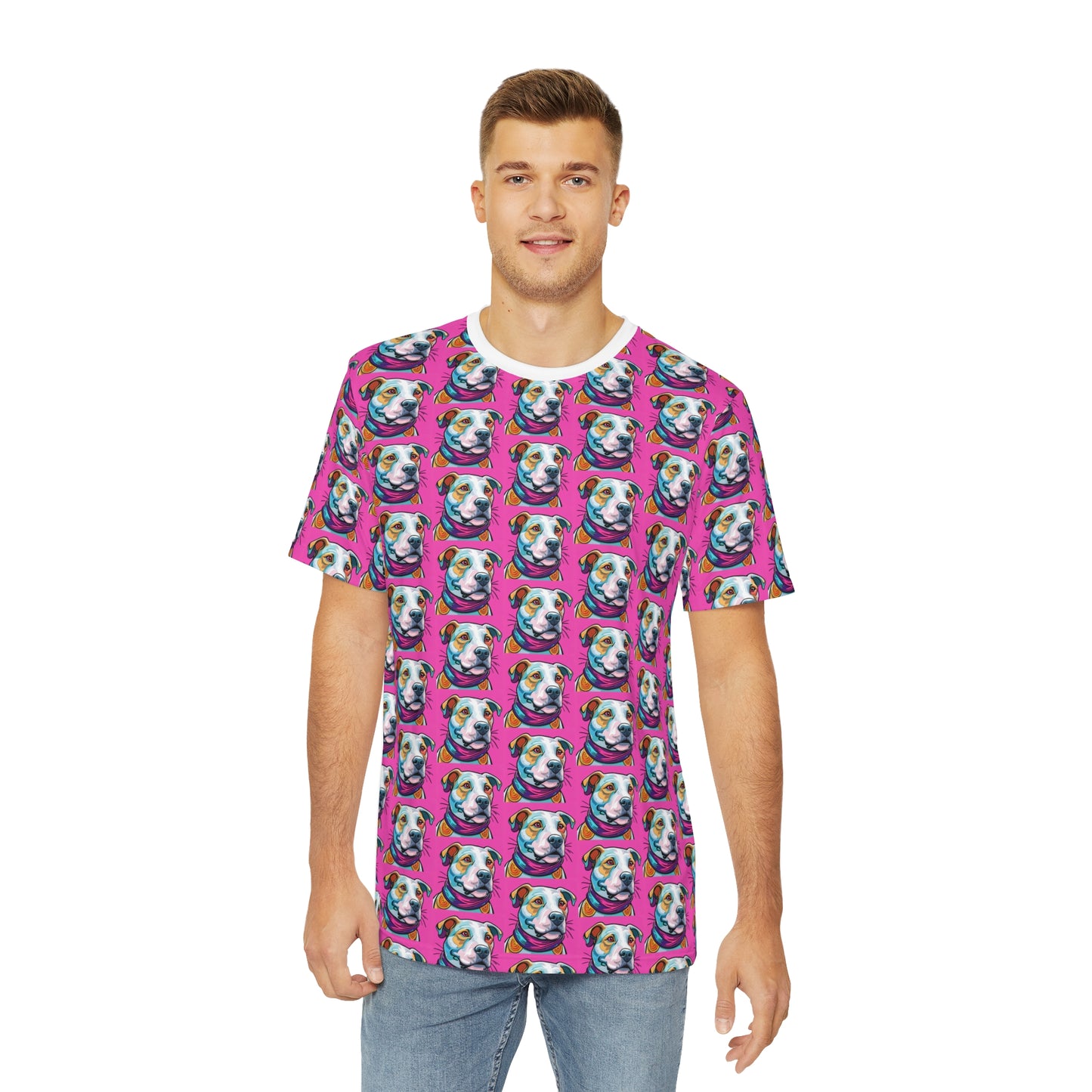 Pit Bull Smiles Tee - Colorful Dog Print